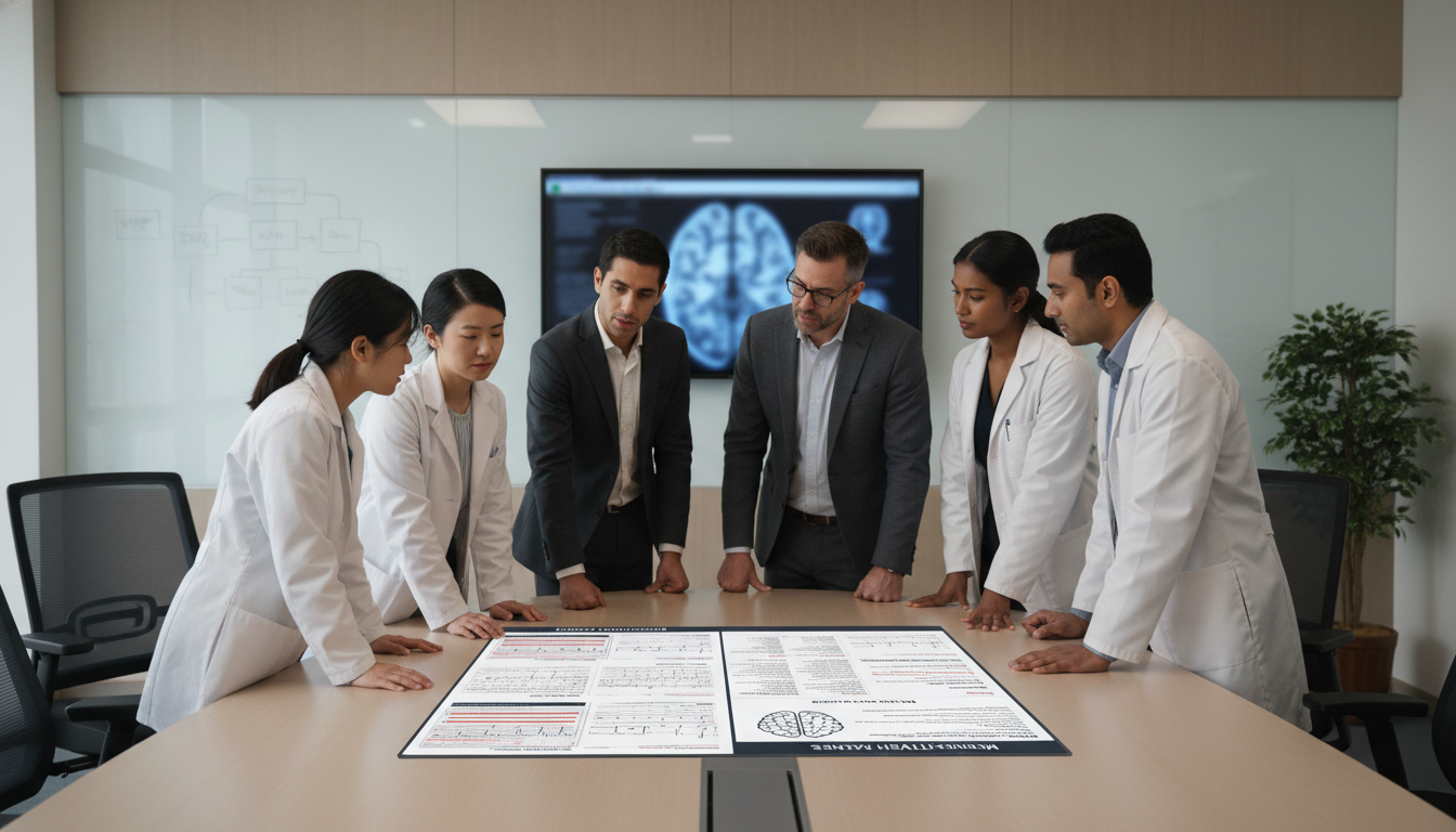 Medicine-psychiatry resident team discussing a complex patient case - DO graduate residency for Pre-Match Communication for D