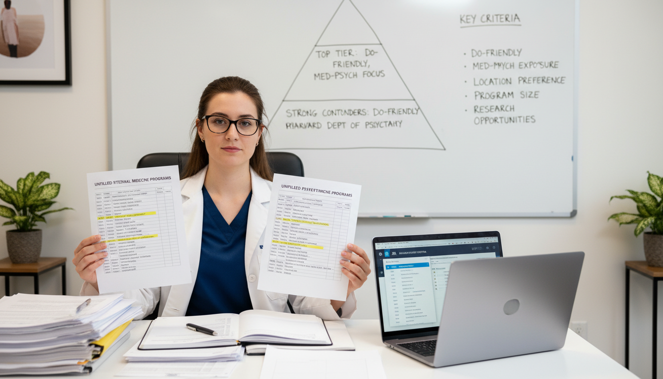 DO graduate reviewing SOAP target programs for Medicine and Psychiatry - DO graduate residency for SOAP Preparation for DO Gr