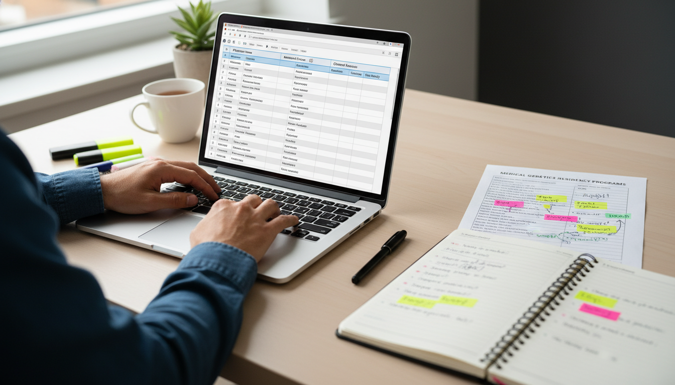 Residency applicant building a spreadsheet of medical genetics residency programs Residency applicant building a spreadsheet of medical genetics residency programs - DO graduate residency for How to Research