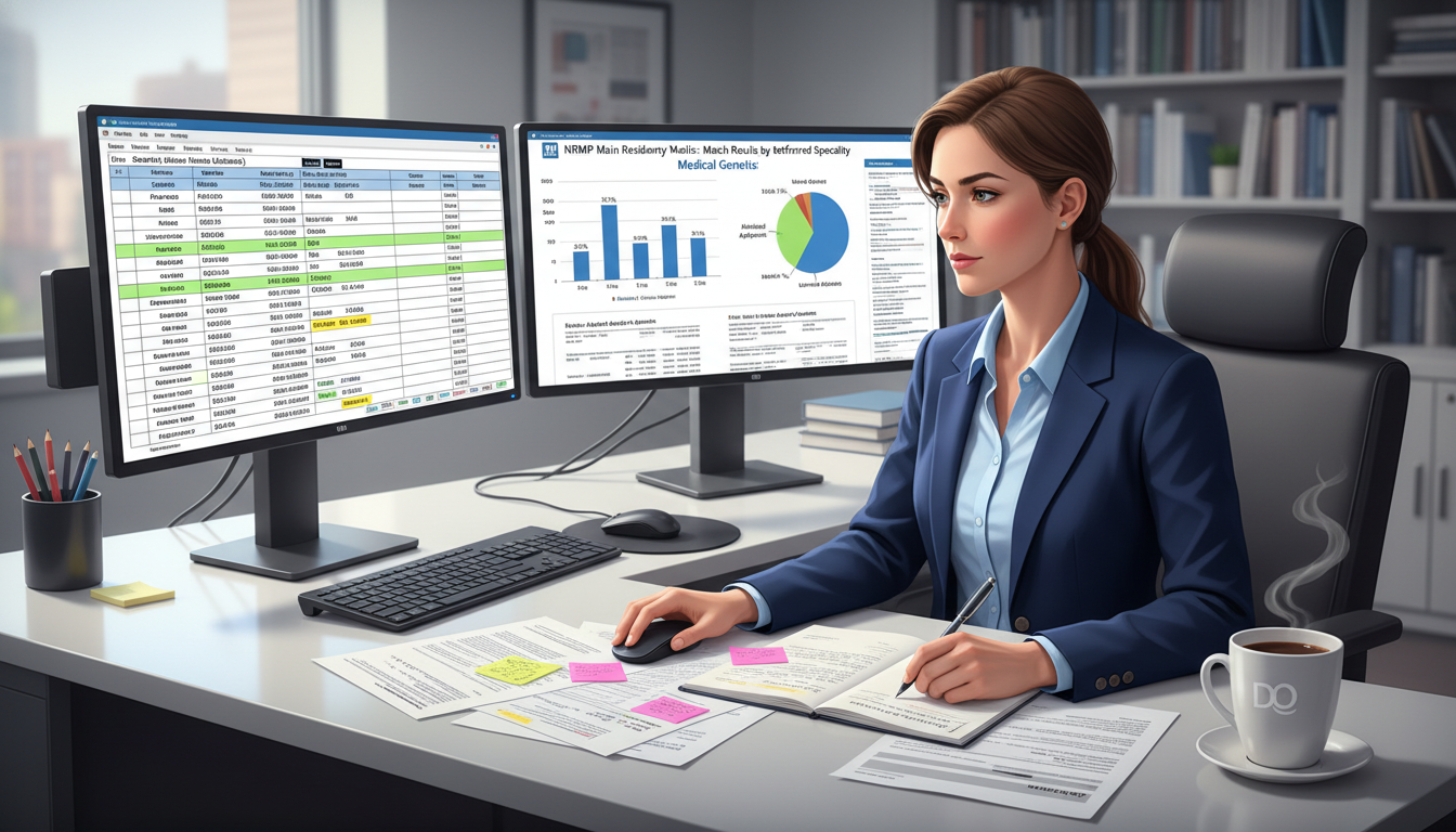 DO graduate reviewing medical genetics program data and match lists - DO graduate residency for Program Selection Strategy fo