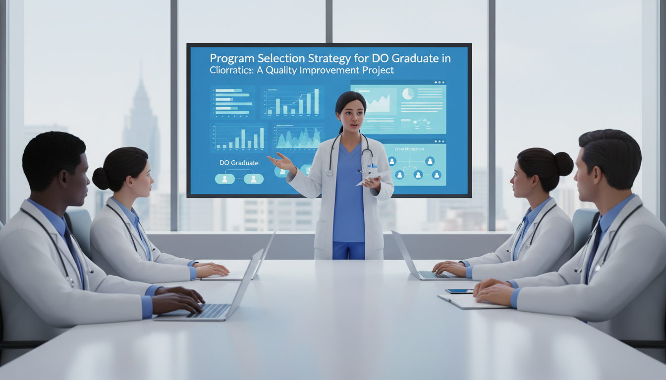 Resident physician presenting a clinical informatics quality improvement project - DO graduate residency for Program Selectio