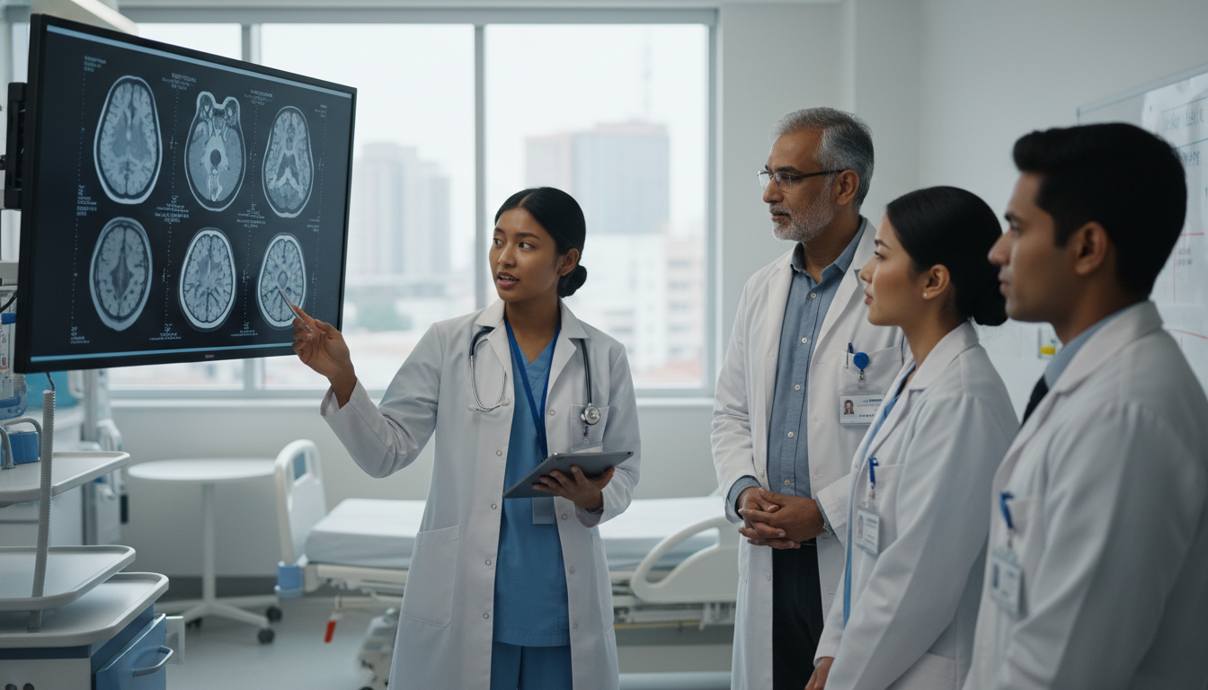 Neurology away rotation student presenting case on rounds Neurology away rotation student presenting case on rounds - DO graduate residency for Away Rotation Strategy for DO Graduate