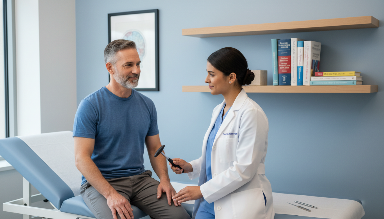 DO neurology resident performing a focused neurologic exam DO neurology resident performing a focused neurologic exam - DO graduate residency for Common Interview Questions for DO Grad