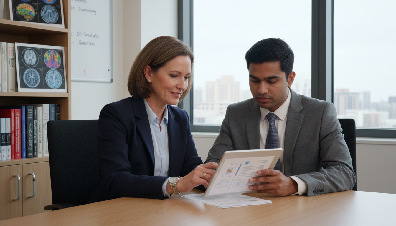 Neurology program director meeting with resident - DO graduate residency for Questions to Ask Programs for DO Graduate in Neu