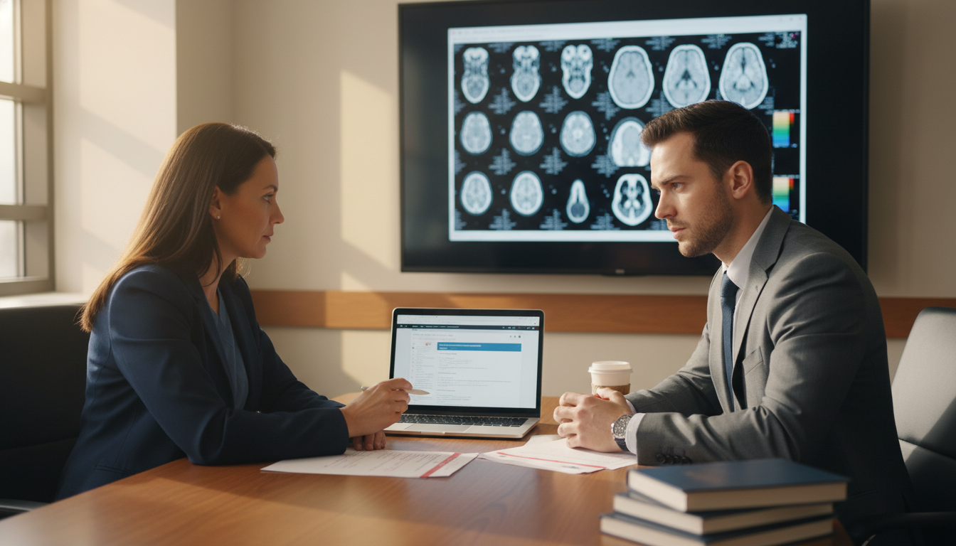 Neurology resident and mentor reviewing residency application and discussing red flags Neurology resident and mentor reviewing residency application and discussing red flags - DO graduate residency for Addressing