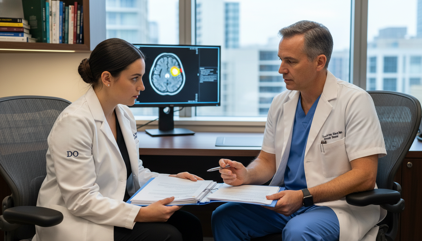 DO neurosurgery residency applicant meeting with attending about letters of recommendation - DO graduate residency for Letter