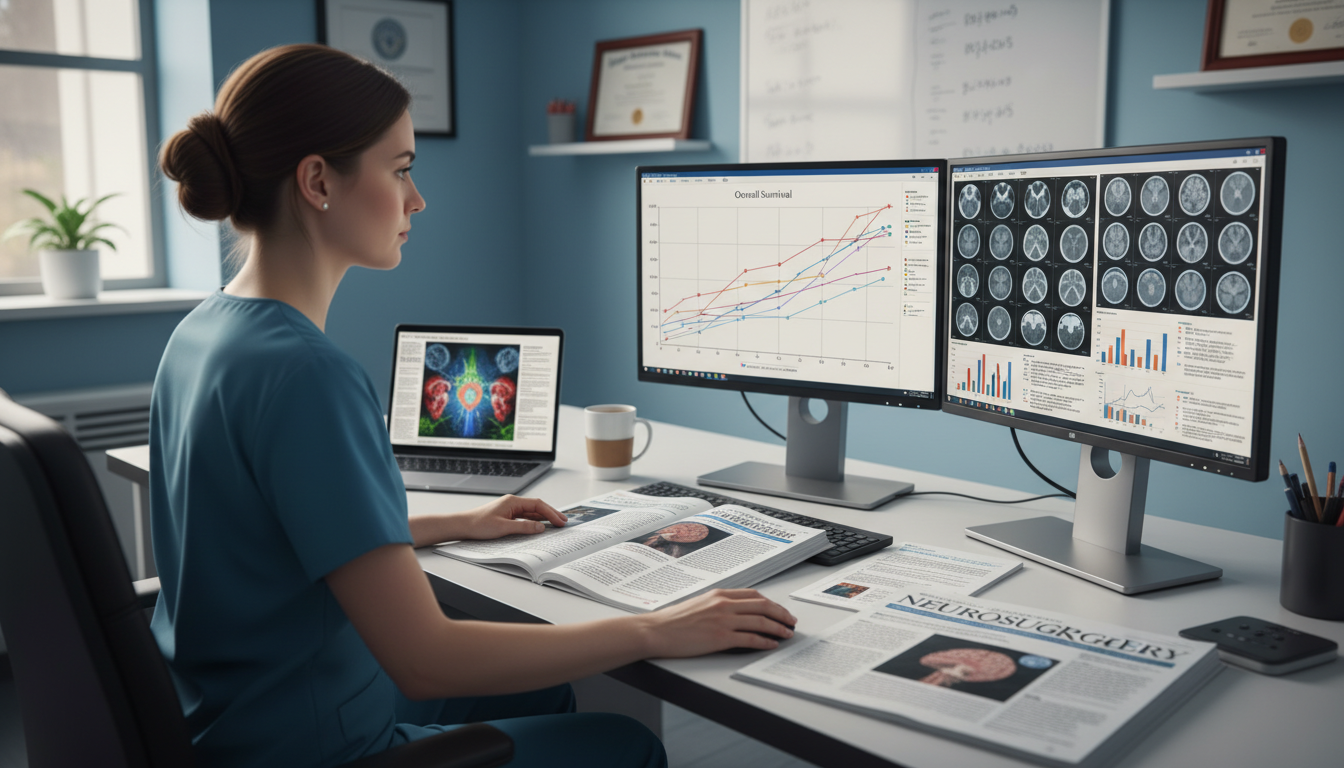 Neurosurgery resident reviewing statistical data for research project Neurosurgery resident reviewing statistical data for research project - DO graduate residency for Research During Residency f