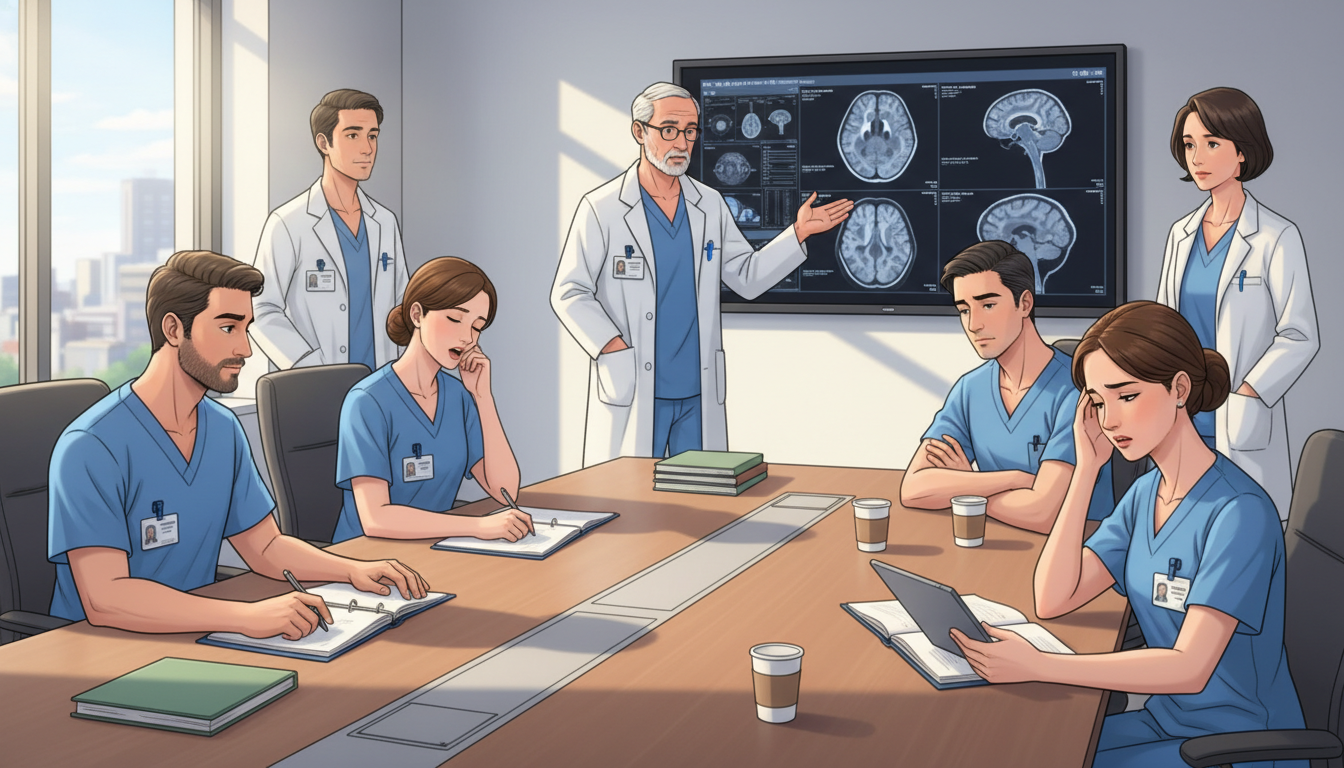 Neurosurgery residency team conference showing varying engagement Neurosurgery residency team conference showing varying engagement - DO graduate residency for Resident Turnover Warning Signs