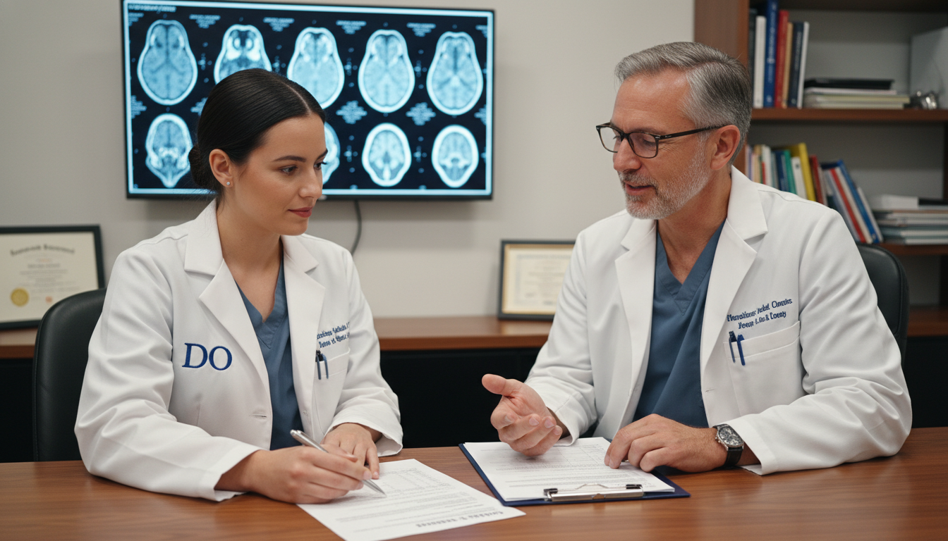 DO neurosurgery applicant discussing residency strategy with mentor - DO graduate residency for Step Score Strategy for DO Gr