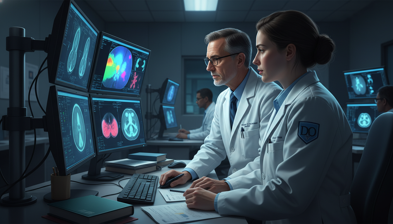 Medical student on nuclear medicine rotation reviewing PET/CT studies - DO graduate residency for Low Step Score Strategies f