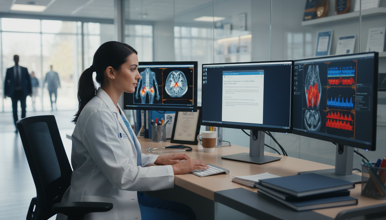 DO nuclear medicine resident writing professional email from hospital workstation DO nuclear medicine resident writing professional email from hospital workstation - DO graduate residency for Pre-Match Commu