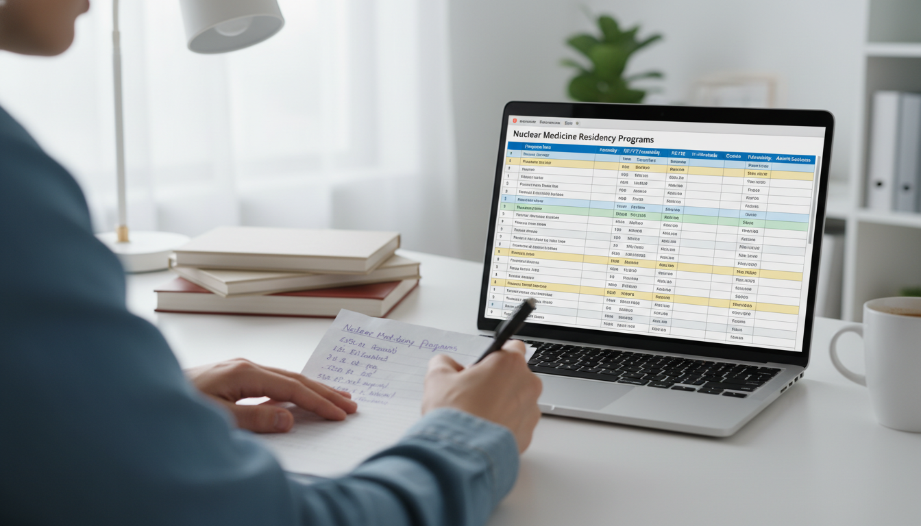 Spreadsheet of nuclear medicine residency programs being evaluated Spreadsheet of nuclear medicine residency programs being evaluated - DO graduate residency for How to Research Programs for D
