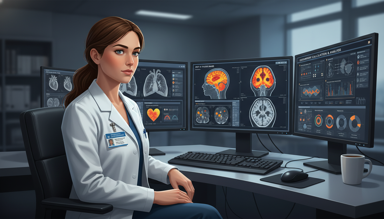 Nuclear medicine resident reviewing PET CT scans - DO graduate residency for Program Selection Strategy for DO Graduate in Nu