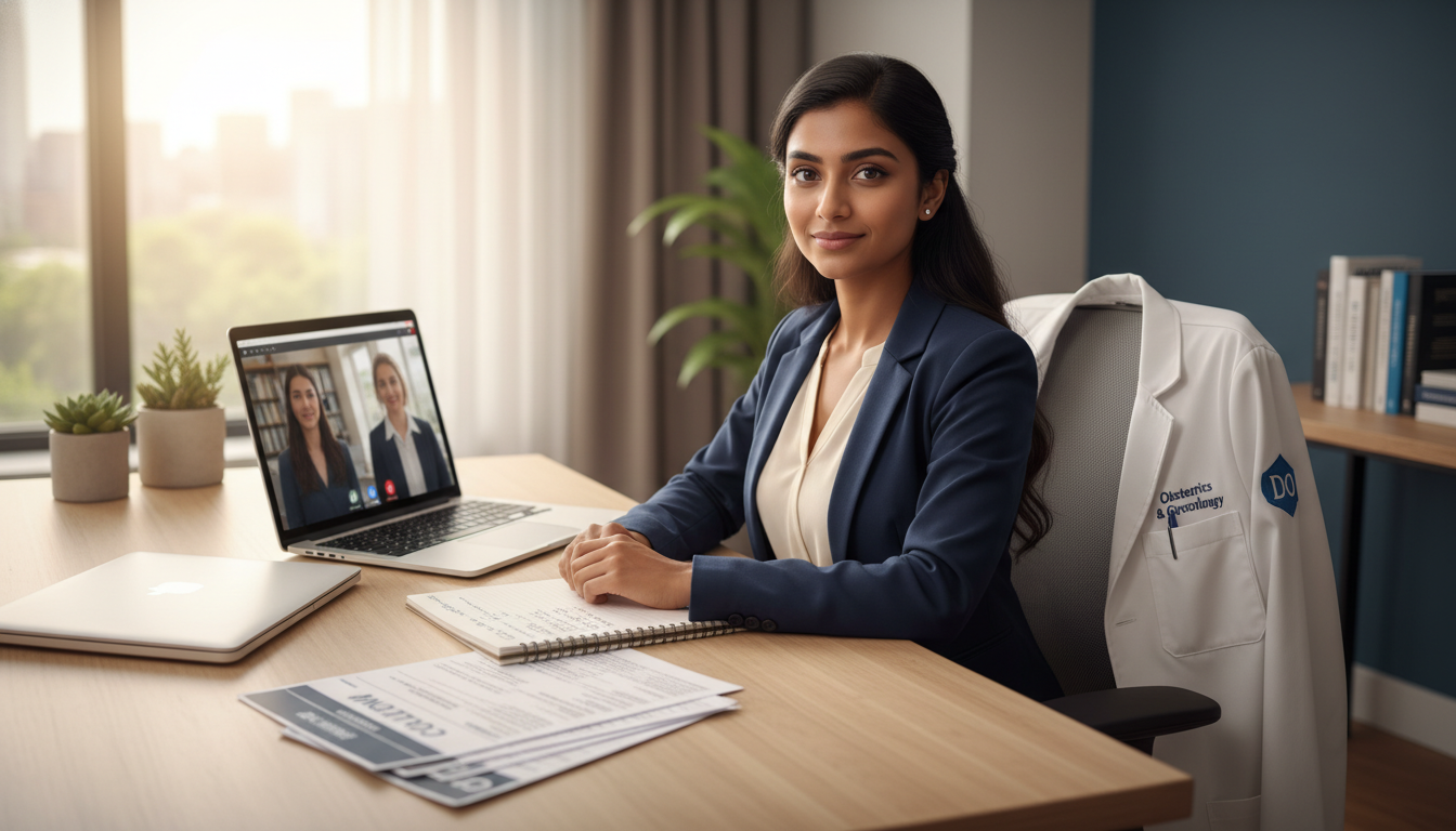 OB GYN resident preparing for virtual fellowship interview OB GYN resident preparing for virtual fellowship interview - DO graduate residency for Fellowship Preparation for DO Graduate