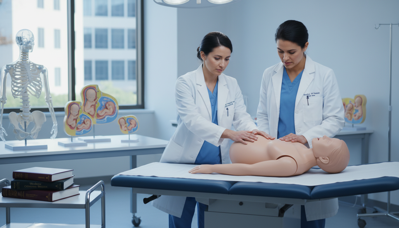 Osteopathic medical student practicing obstetric exam skills Osteopathic medical student practicing obstetric exam skills - DO graduate residency for Common Interview Questions for DO Gr