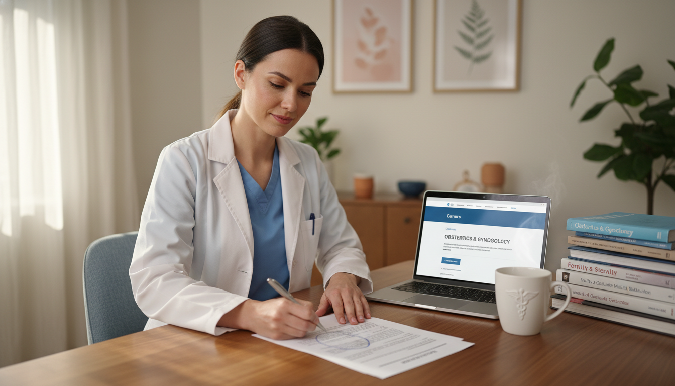 OB GYN chief resident reviewing job contract - DO graduate residency for Job Search Timing for DO Graduate in Obstetrics & Gy