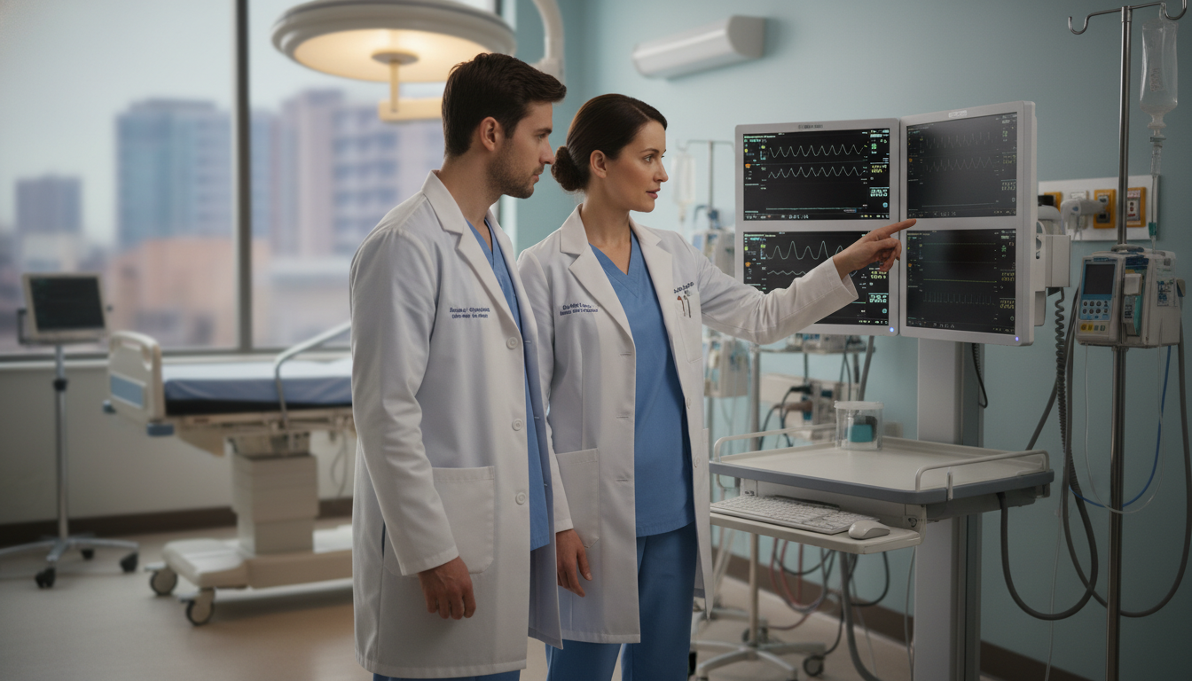 OB GYN attending mentoring a DO medical student on labor and delivery unit - DO graduate residency for Letters of Recommendat