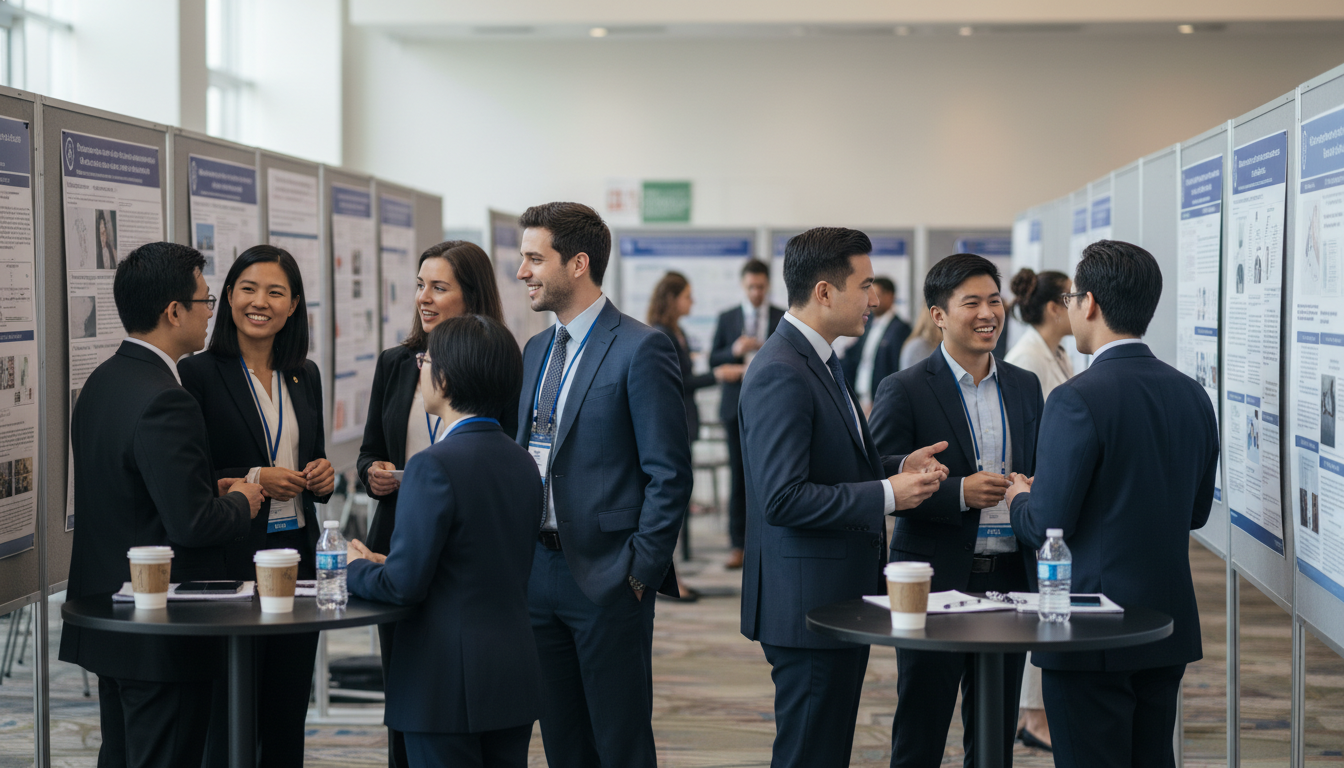 Medical students and residents networking at an OB GYN conference - DO graduate residency for Networking in Medicine for DO G