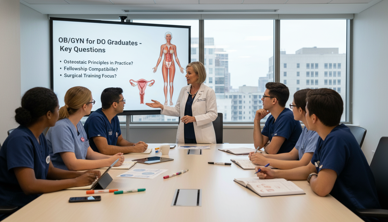 OB GYN residency didactic session with program director and residents OB GYN residency didactic session with program director and residents - DO graduate residency for Questions to Ask Programs f