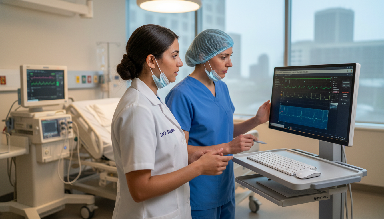 DO student on labor and delivery rotation working with OB GYN attending - DO graduate residency for Step Score Strategy for D