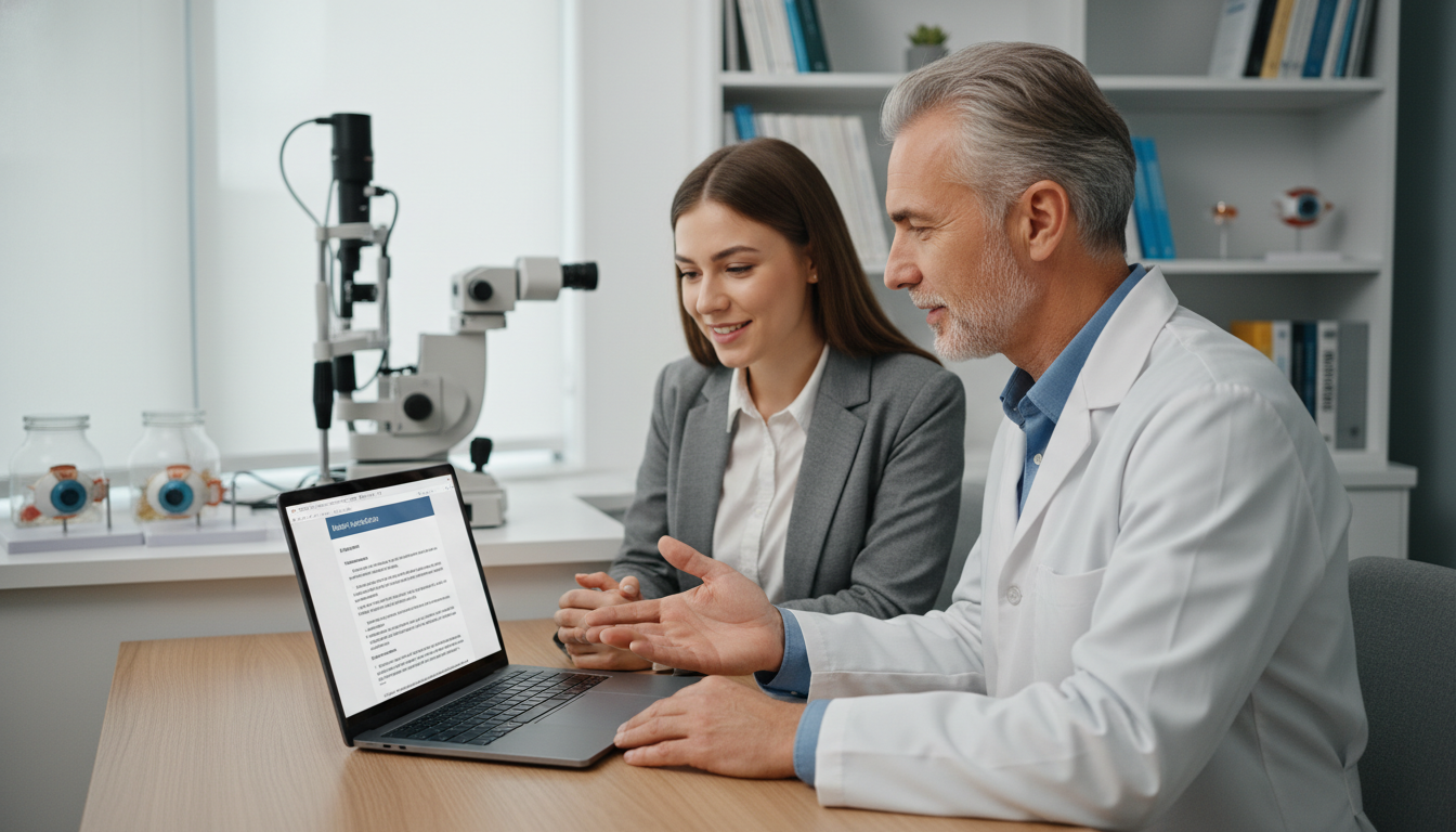 Ophthalmology resident and mentor discussing application strategy Ophthalmology resident and mentor discussing application strategy - DO graduate residency for Addressing Red Flags for DO Gra