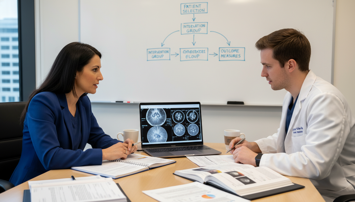 Ophthalmology resident and mentor discussing research project Ophthalmology resident and mentor discussing research project - DO graduate residency for Research During Residency for DO Gr