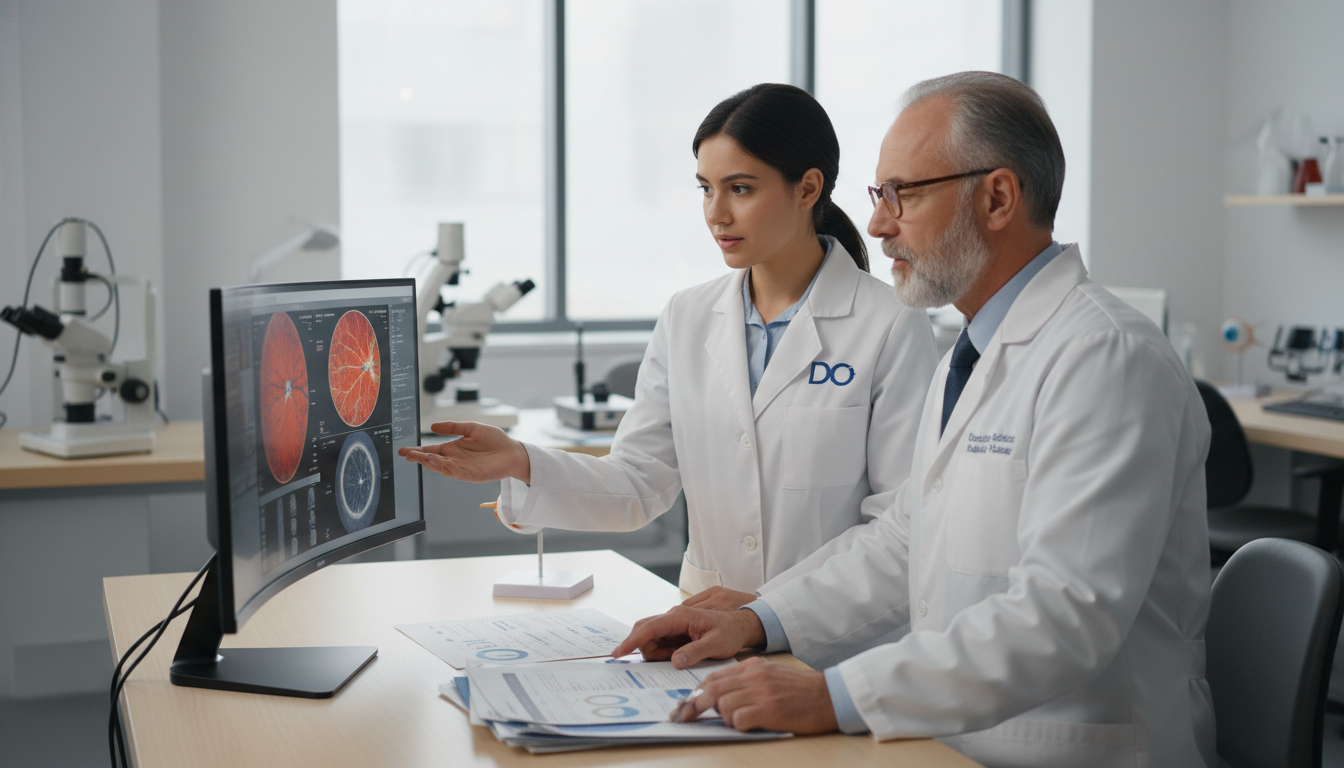 Osteopathic medical student conducting ophthalmology research Osteopathic medical student conducting ophthalmology research - DO graduate residency for Ultra-Competitive Specialty Strateg