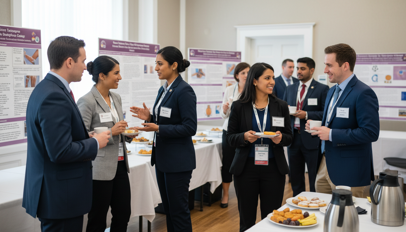 Orthopedic surgery residents and students networking at a national conference Orthopedic surgery residents and students networking at a national conference - DO graduate residency for Networking in Medic