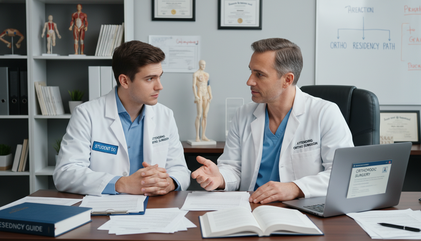 Medical student meeting with faculty mentor to discuss residency red flags Medical student meeting with faculty mentor to discuss residency red flags - DO graduate residency for Addressing Red Flags f