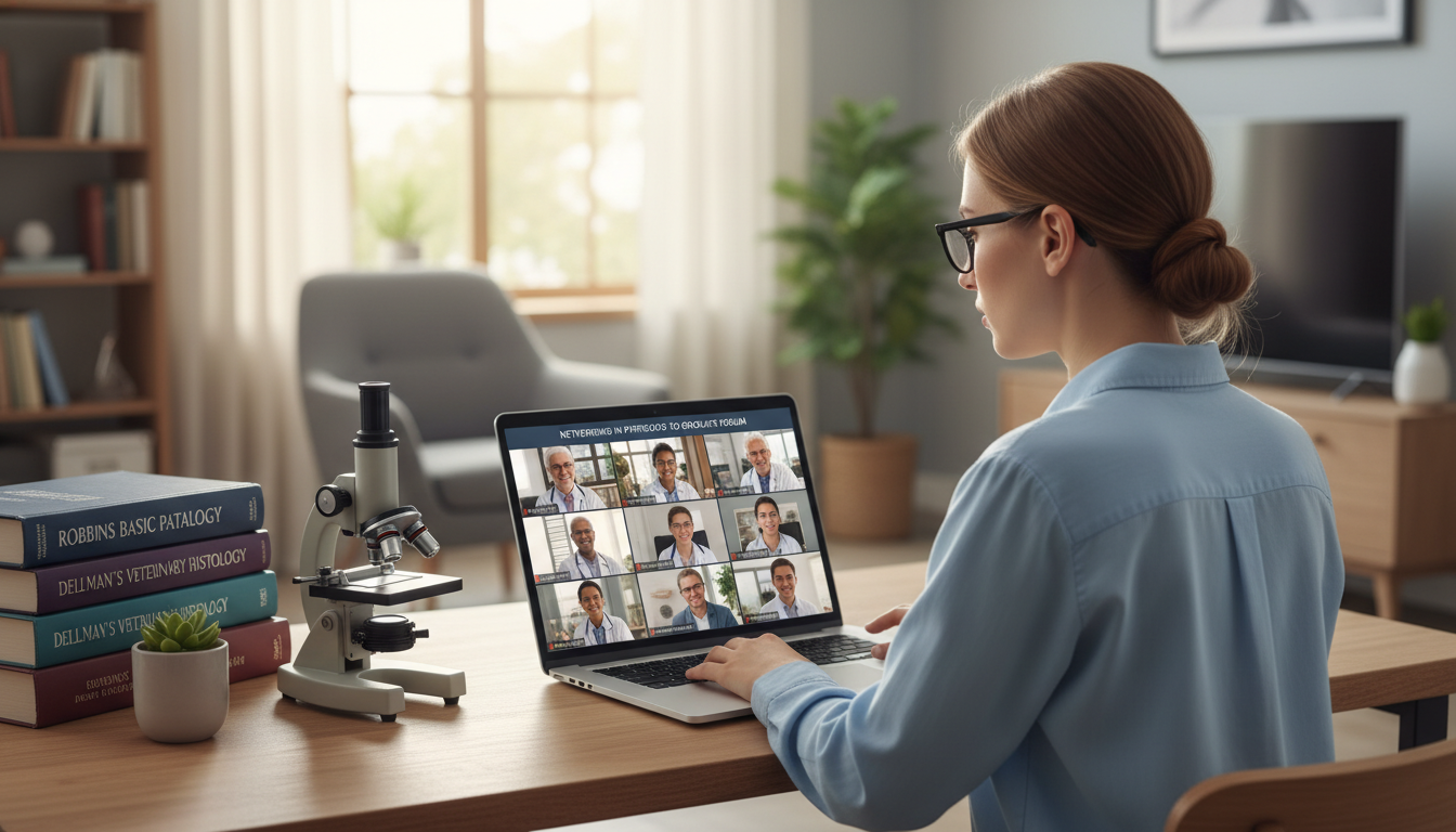 Pathology resident engaging in professional networking online Pathology resident engaging in professional networking online - DO graduate residency for Networking in Medicine for DO Gradu