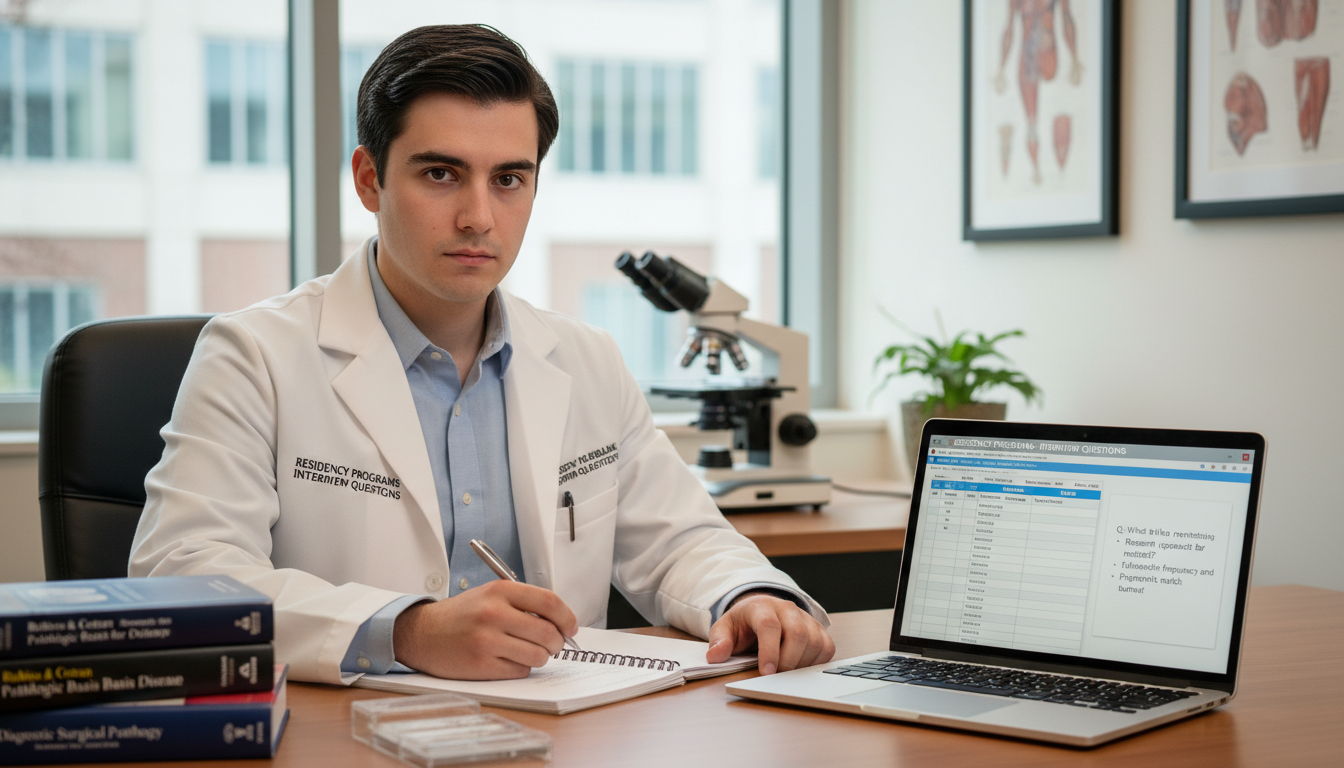 DO pathology resident preparing interview questions and reviewing caselog DO pathology resident preparing interview questions and reviewing caselog - DO graduate residency for Questions to Ask Progra