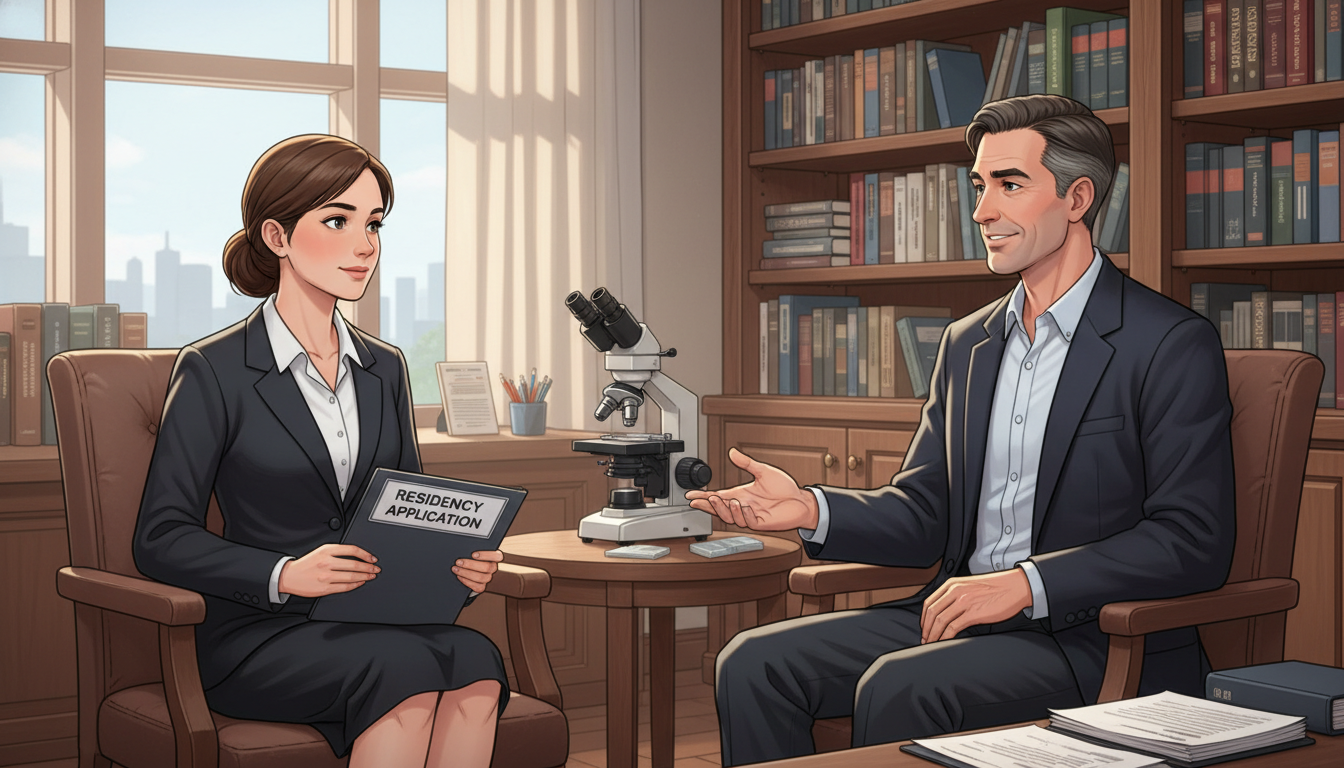 DO graduate discussing residency application with pathology program director DO graduate discussing residency application with pathology program director - DO graduate residency for Addressing Red Flags