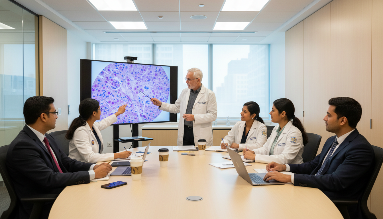 Pathology residents at a teaching conference Pathology residents at a teaching conference - DO graduate residency for Work-Life Balance Assessment for DO Graduate in Path