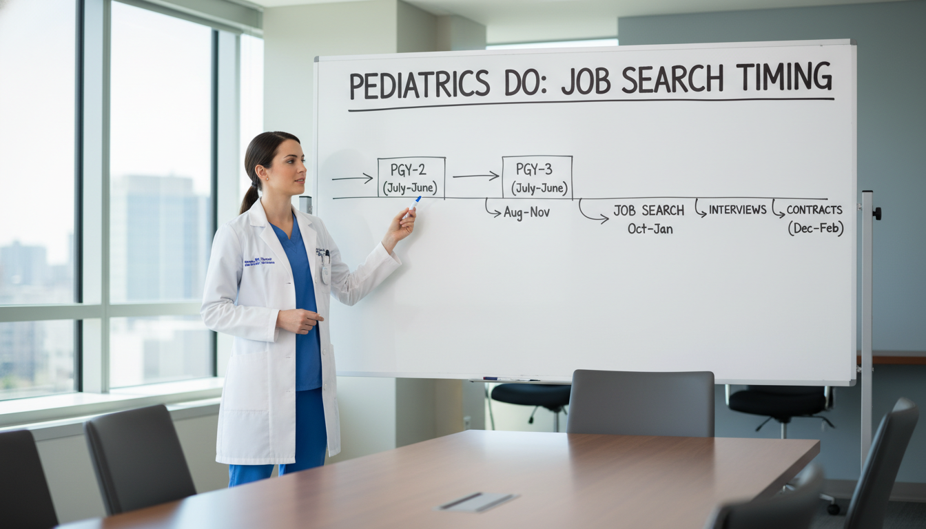 Timeline planning for pediatrics job search during residency - DO graduate residency for Job Search Timing for DO Graduate in