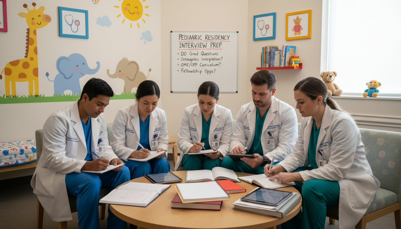 Pediatrics residents discussing questions Pediatrics residents discussing questions - DO graduate residency for Questions to Ask Programs for DO Graduate in Pediatrics