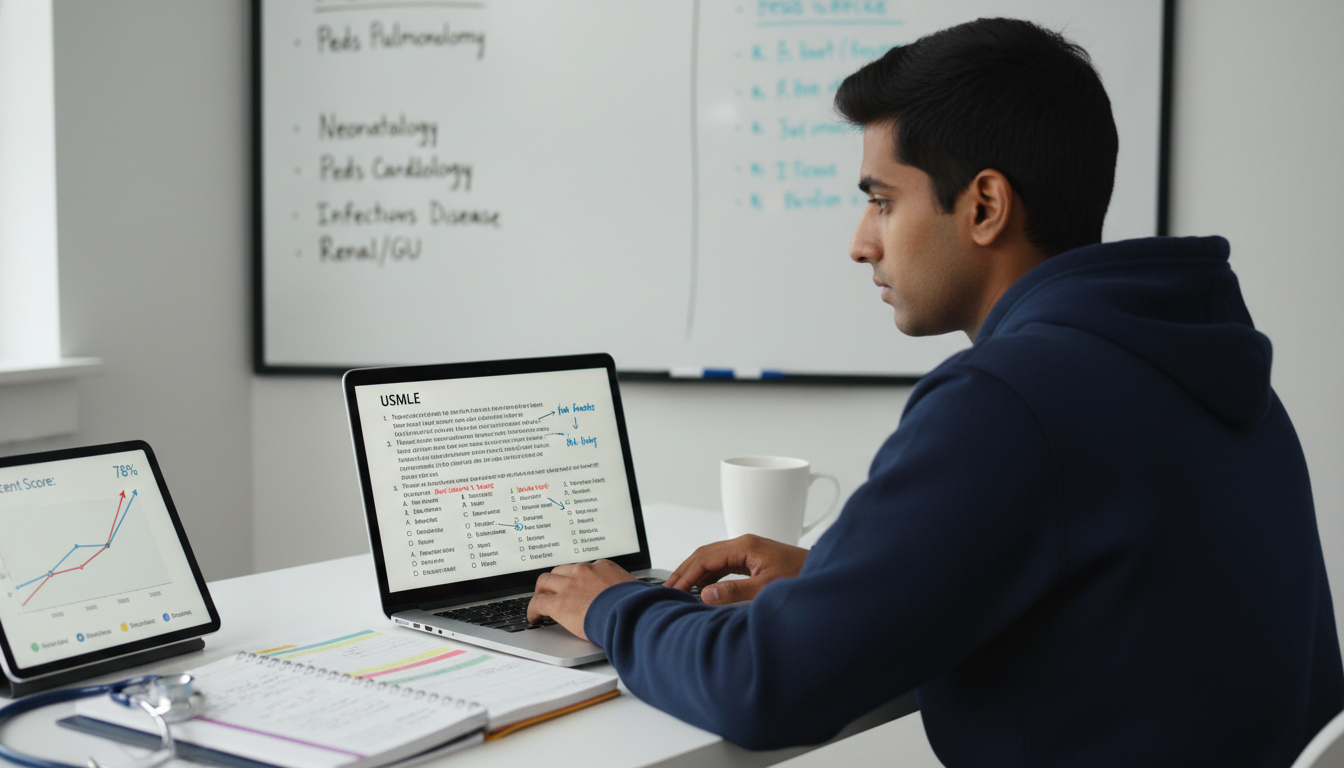 Medical graduate reviewing USMLE-style questions - DO graduate residency for USMLE Step 2 CK Preparation for DO Graduate in P