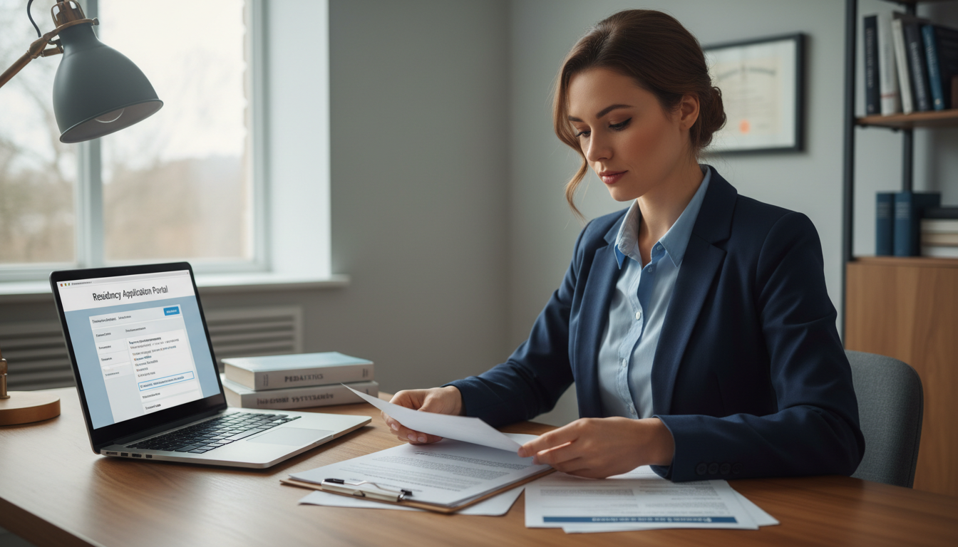 Medical graduate preparing letter of recommendation materials at a desk Medical graduate preparing letter of recommendation materials at a desk - DO graduate residency for Letters of Recommendation