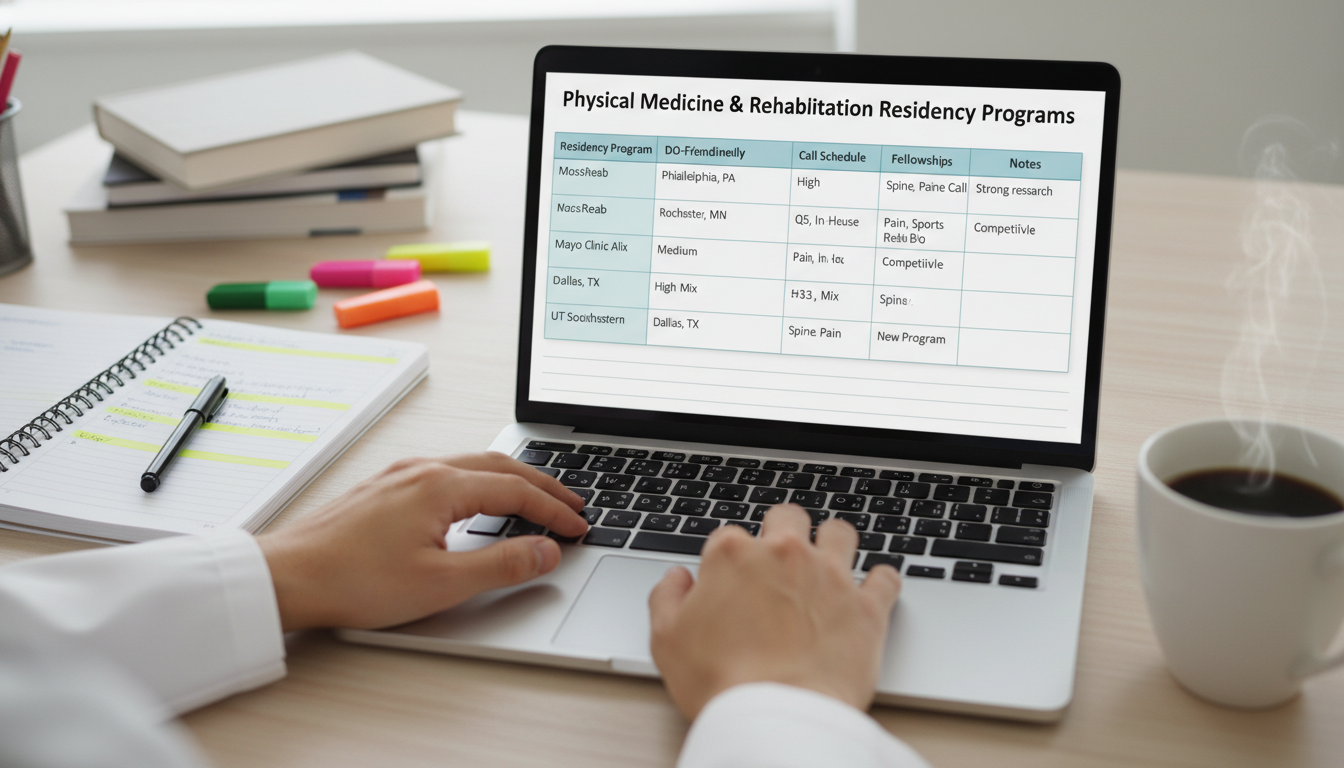 Residency program comparison spreadsheet Residency program comparison spreadsheet - DO graduate residency for How to Research Programs for DO Graduate in Physical Med