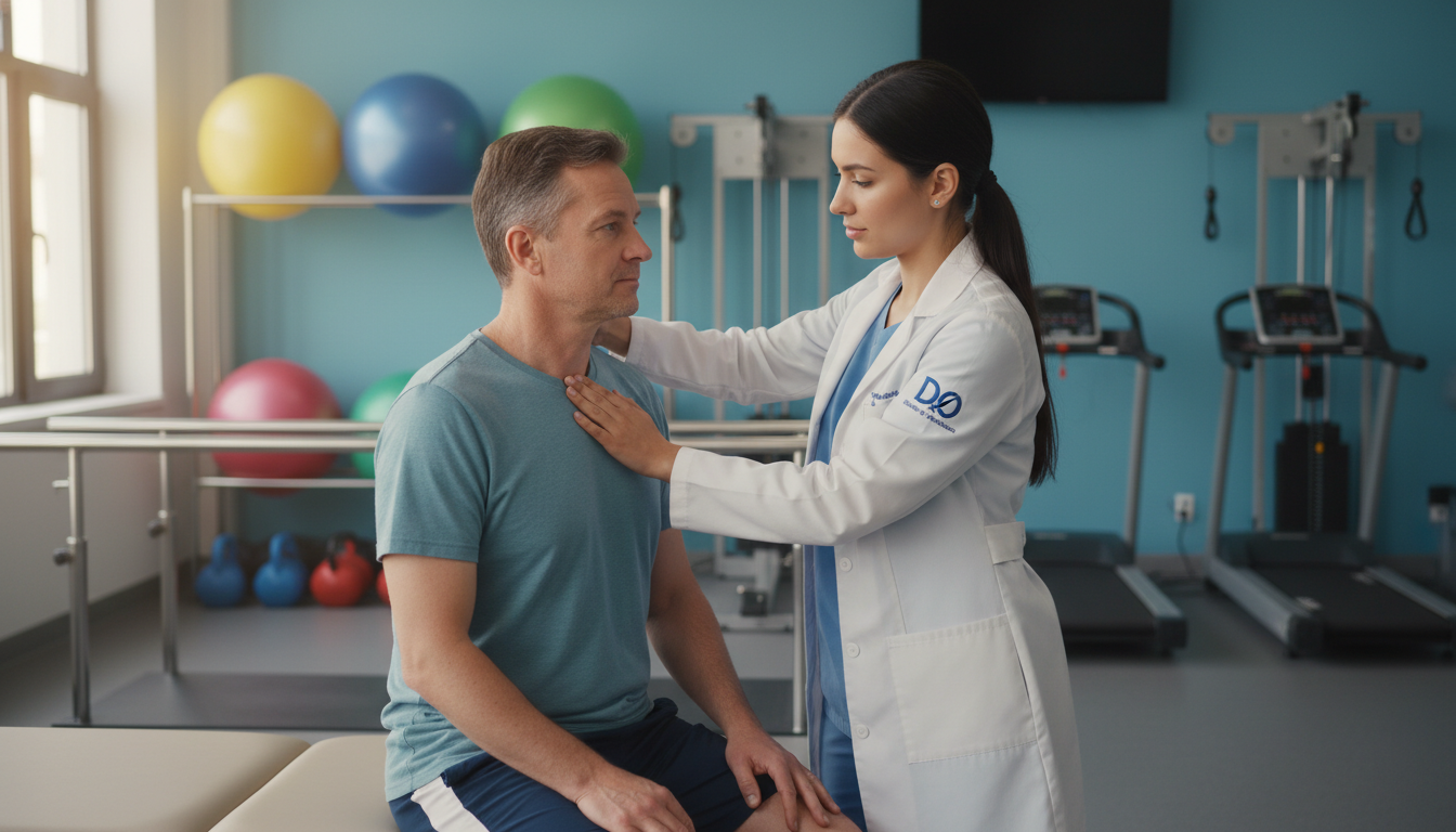 DO graduate performing musculoskeletal exam in a rehabilitation clinic DO graduate performing musculoskeletal exam in a rehabilitation clinic - DO graduate residency for Addressing Red Flags for D