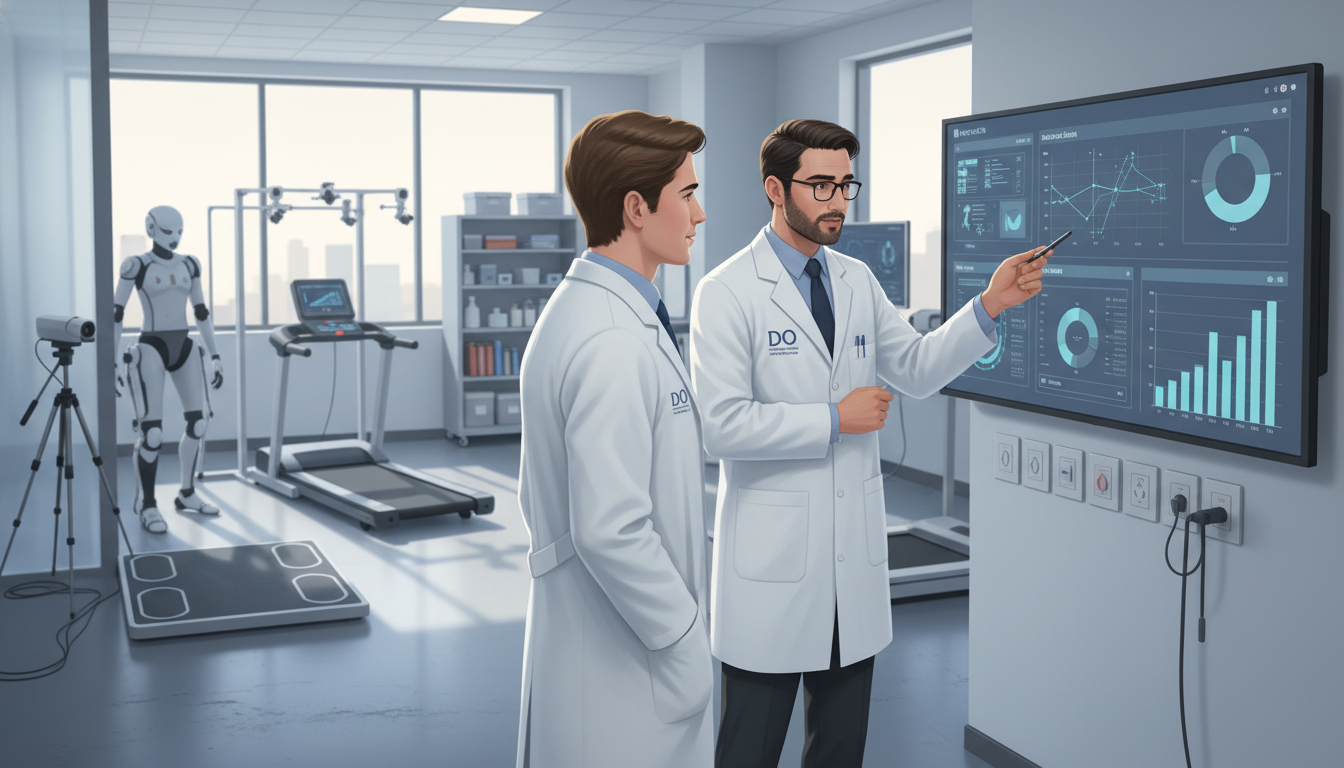 DO student in rehab research lab DO student in rehab research lab - DO graduate residency for Research Profile Building for DO Graduate in Physical Medicine &