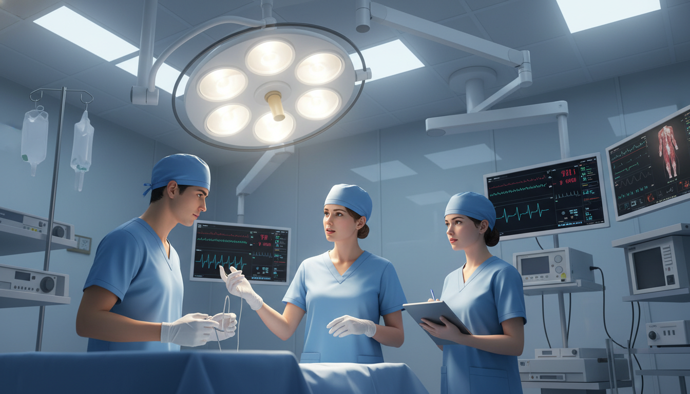 Academic plastic surgeon teaching residents in the operating room Academic plastic surgeon teaching residents in the operating room - DO graduate residency for Academic vs Private Practice fo