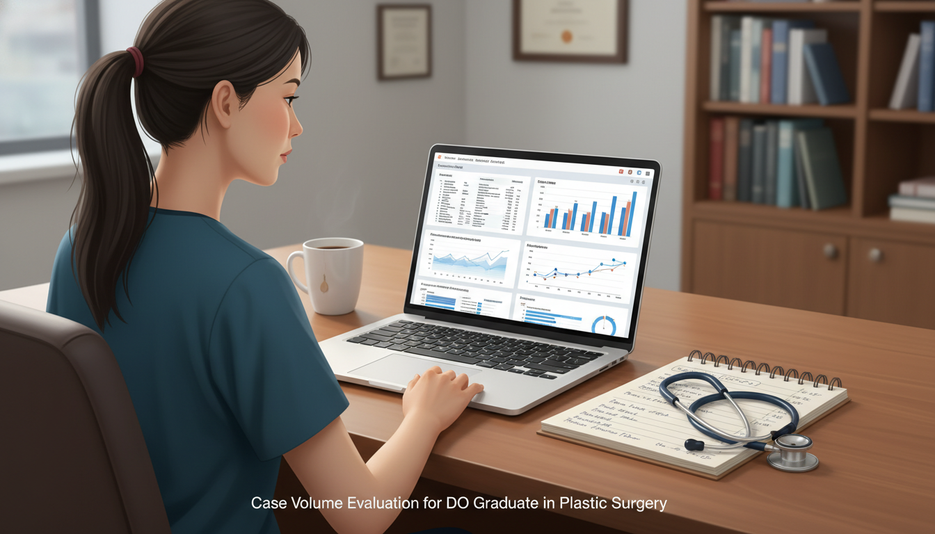 Plastic surgery resident analyzing digital case logs Plastic surgery resident analyzing digital case logs - DO graduate residency for Case Volume Evaluation for DO Graduate in Pl