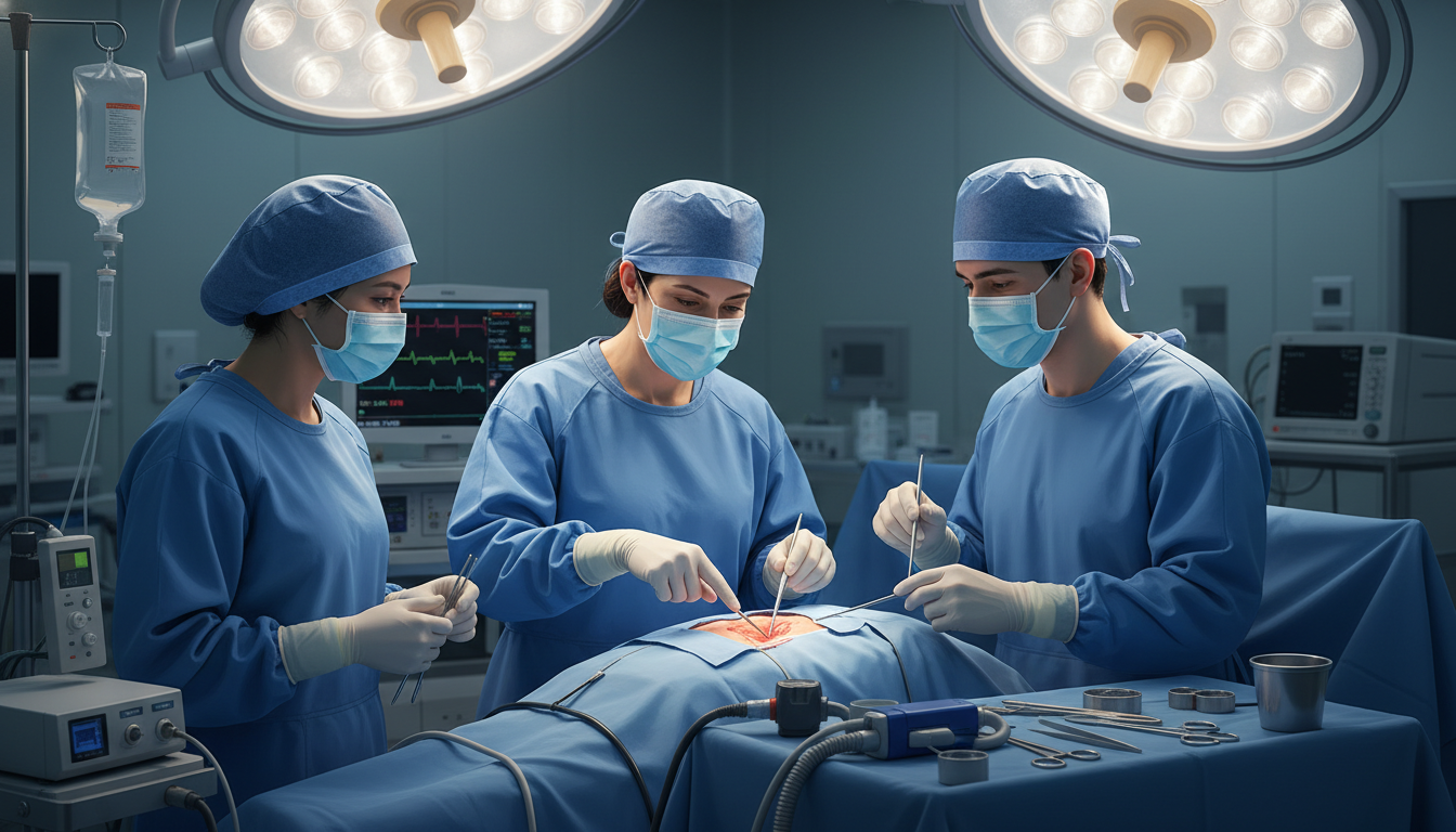 Plastic surgery resident and attending in the operating room teaching a motivated trainee Plastic surgery resident and attending in the operating room teaching a motivated trainee - DO graduate residency for Address