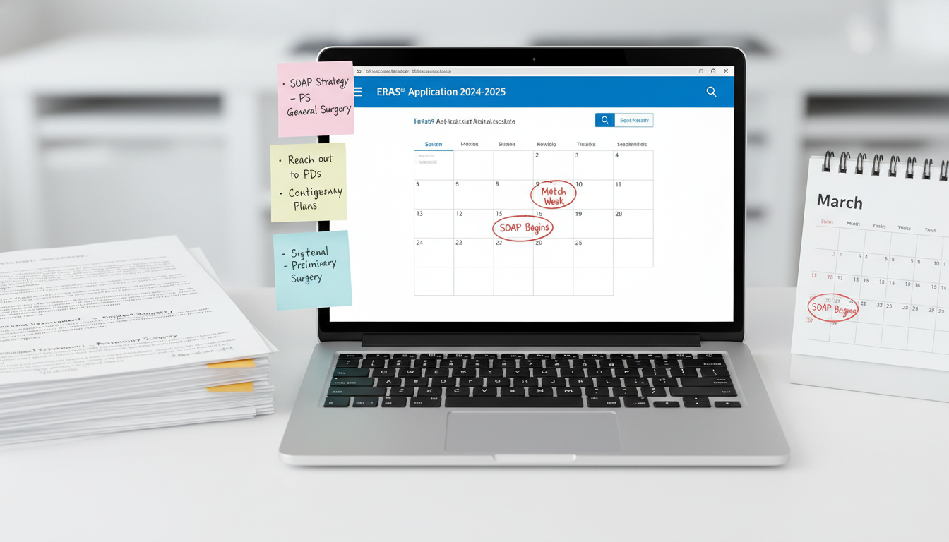 Medical graduate organizing SOAP residency documents and specialty options - DO graduate residency for SOAP Preparation for D