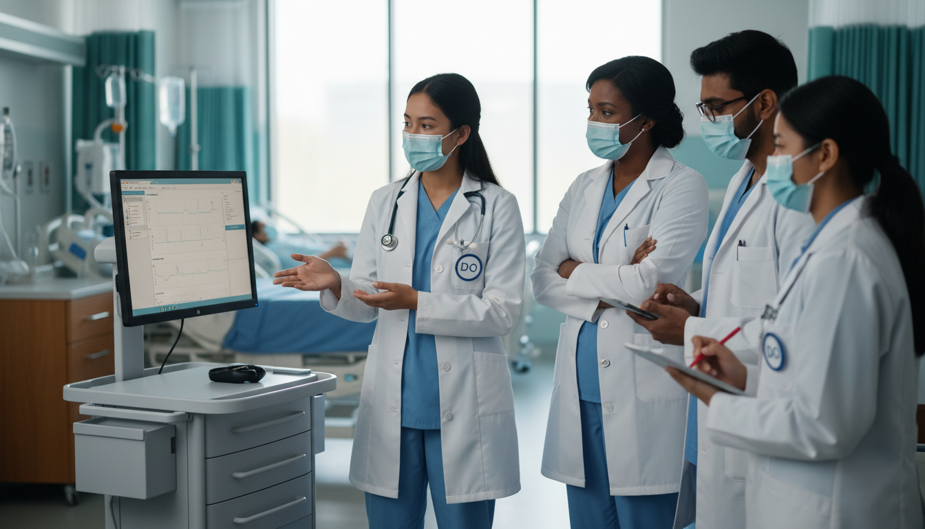 Medical student on internal medicine away rotation presenting to attending physician - DO graduate residency for Away Rotatio