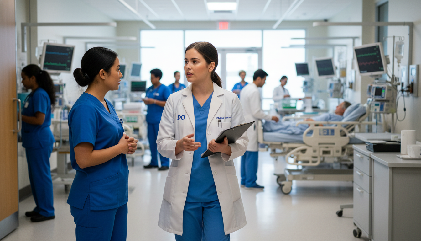 DO graduate on hospital wards during preliminary internal medicine year - DO graduate residency for Low Step Score Strategies