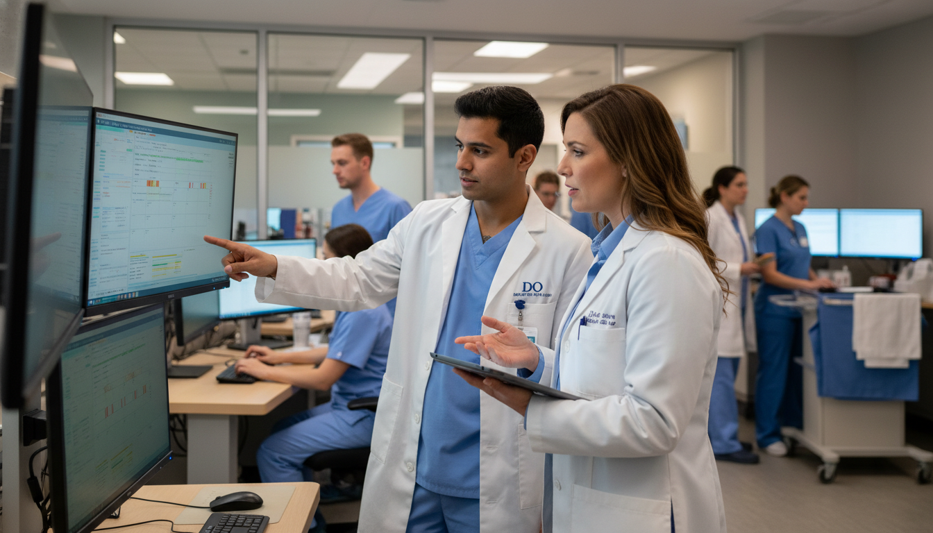 Resident networking with attending on hospital wards - DO graduate residency for Networking in Medicine for DO Graduate in Pr