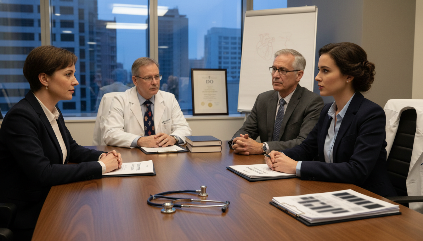 DO graduate in preliminary medicine residency interview with faculty panel - DO graduate residency for Pre-Interview Preparat