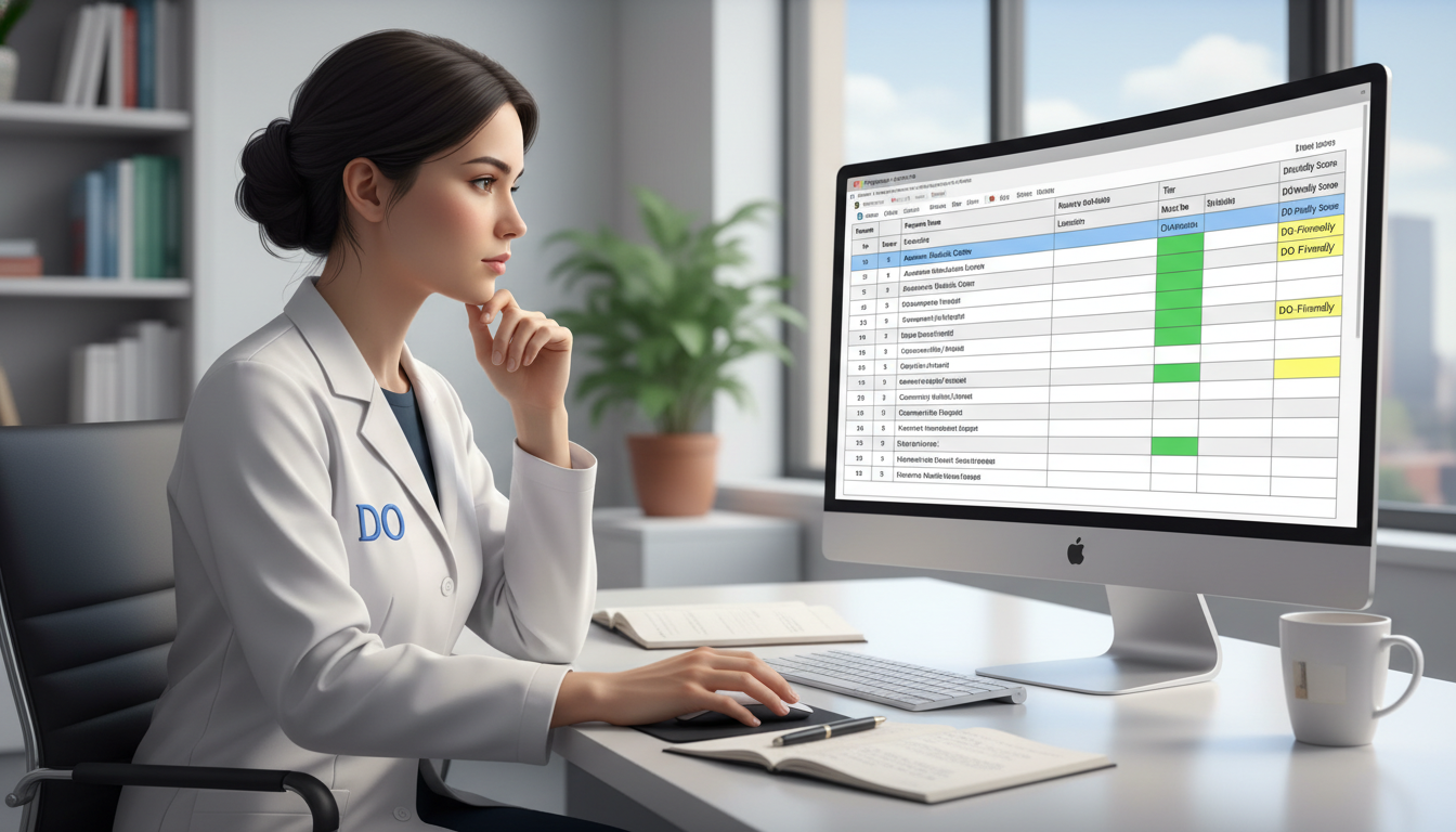 DO graduate analyzing residency competitiveness and program tiers DO graduate analyzing residency competitiveness and program tiers - DO graduate residency for Program Selection Strategy for