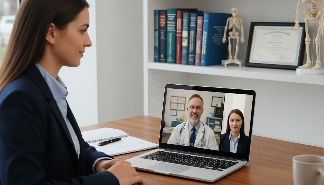 Virtual SOAP residency interview in progress - DO graduate residency for SOAP Preparation for DO Graduate in Preliminary Medi